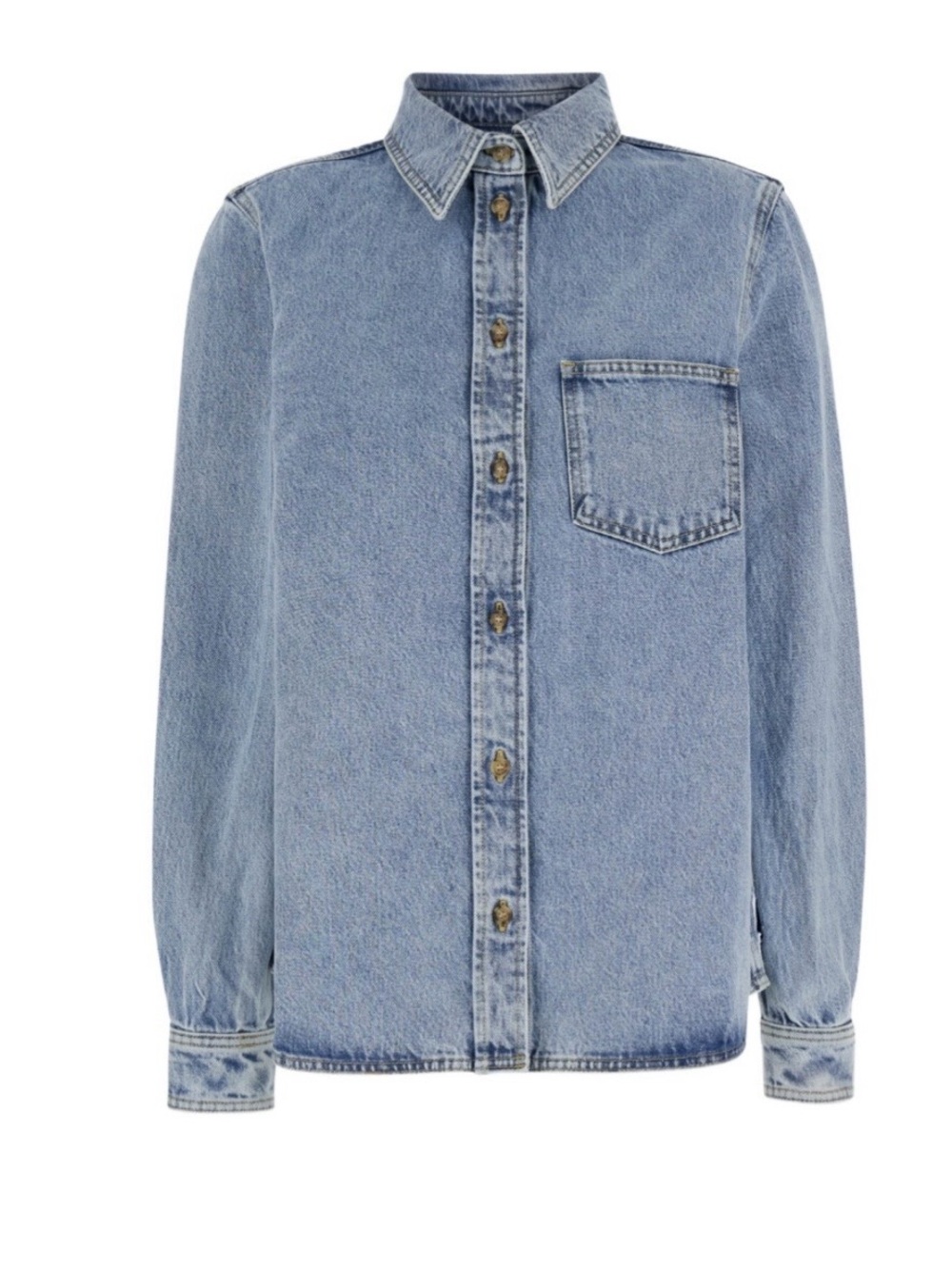 Toteme Light Blue Denim Button-Down Shirt